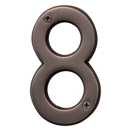 Hy-Ko 4In Old World Bronze Number 8, 3PK A30948